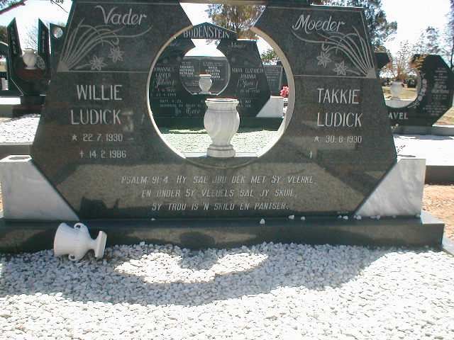 LUDICK Willie 1930-1986 &amp; Takkie 1930-