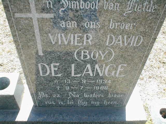 LANGE Vivier David, de 1934-1988