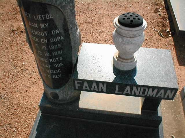 LANDMAN Faan 1929-1991