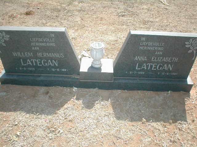 LATEGAN Willem Hermanus 1905-1987 &amp; Anna Elizabeth 1909-1987