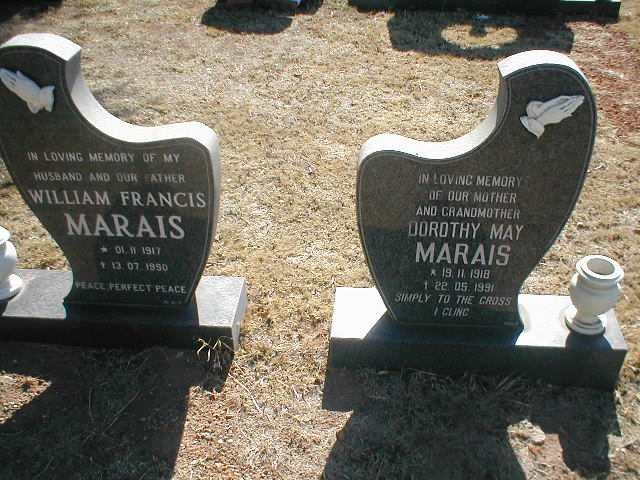 MARAIS William Francis 1917-1990 &amp; Dorothy May 1918-1991