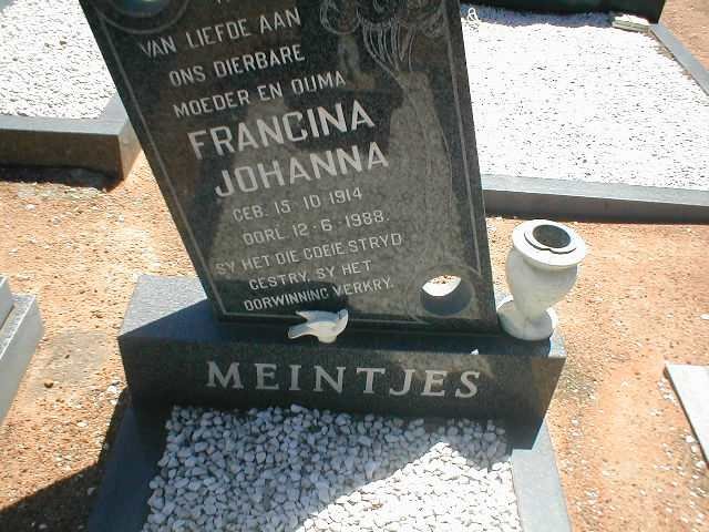 MEINTJES Francina Johanna 1914-1988
