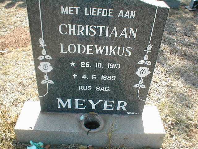 MEYER Christiaan Lodewikus 1913-1989
