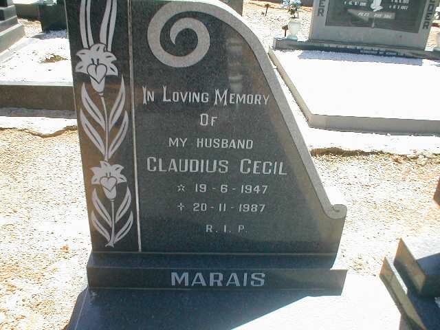 MARAIS Claudius Cecil 1947-1987