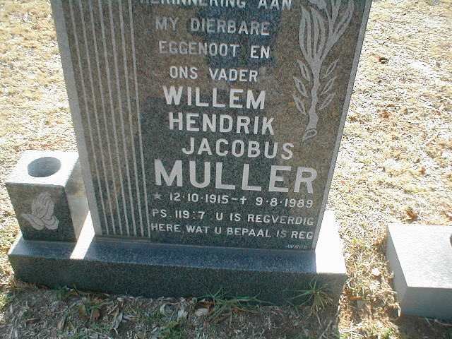 MULLER Willem Hendrik Jacobus 1915-1989