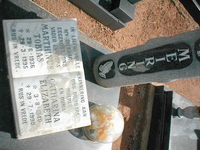 MEIRING Marthinus Tobias 1936-1995 &amp; Catharina Elizabeth 1940-1999