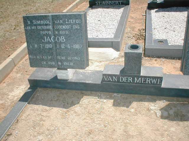 MERWE Jacob, van der 1910-1987