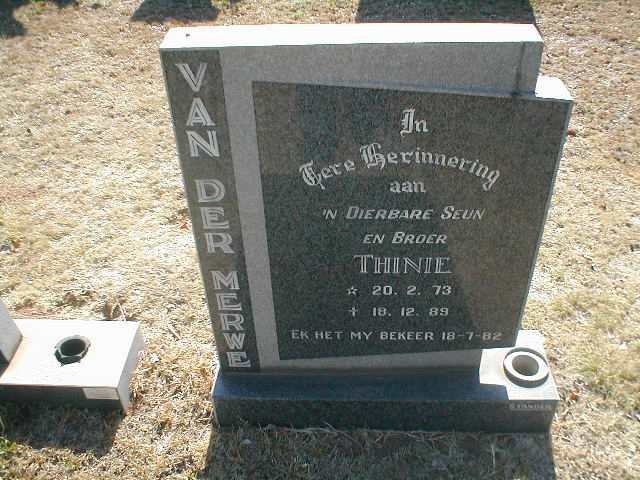 MERWE Thinie, van der 1973-1989