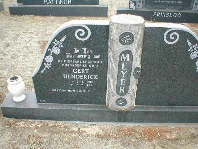 MEYER Gert Hendrick 1913-1984