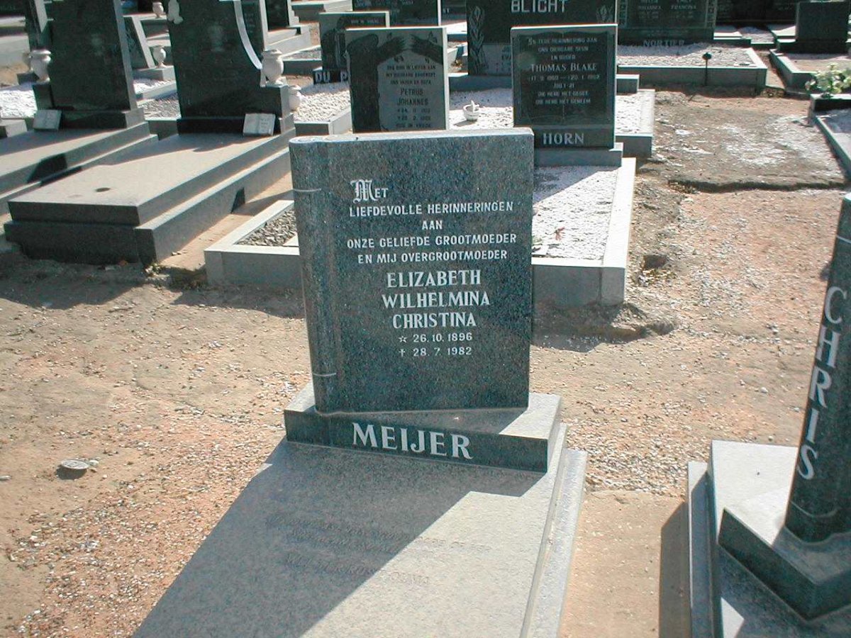 MEIJER Elizabeth Wilhelmina Christina 1896-1982