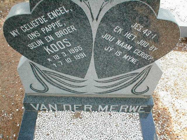 MERWE Koos, van der 1965-1991