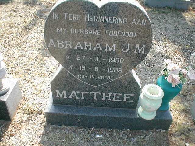 MATTHEE Abraham J.M. 1930-1989