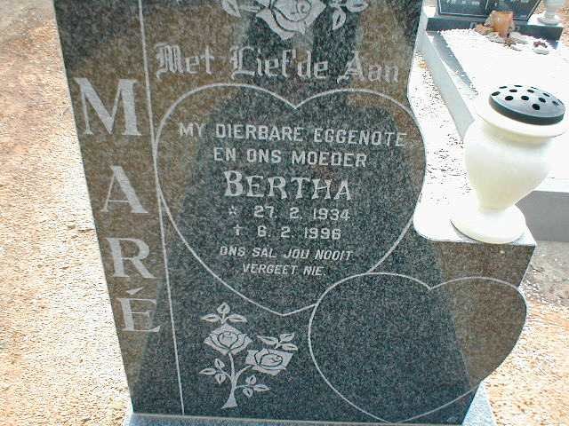 MARÉ Bertha 1934-1996
