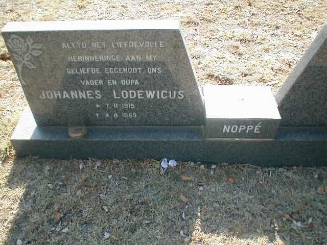 NOPPÉ Johannes Lodewicus 1915-1989
