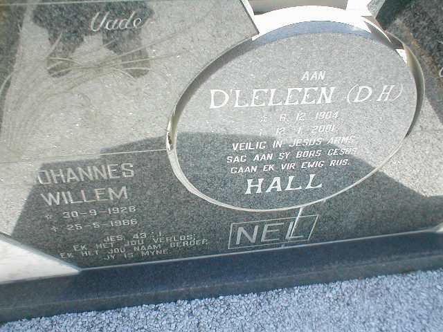 NEL Johannes Willem 1928-1986 :: HALL D'Leleen D.H. 1904-2001