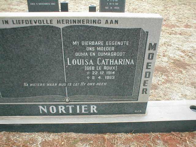 NORTIER Louisa Catharina geb. LE ROUX 1914-1983