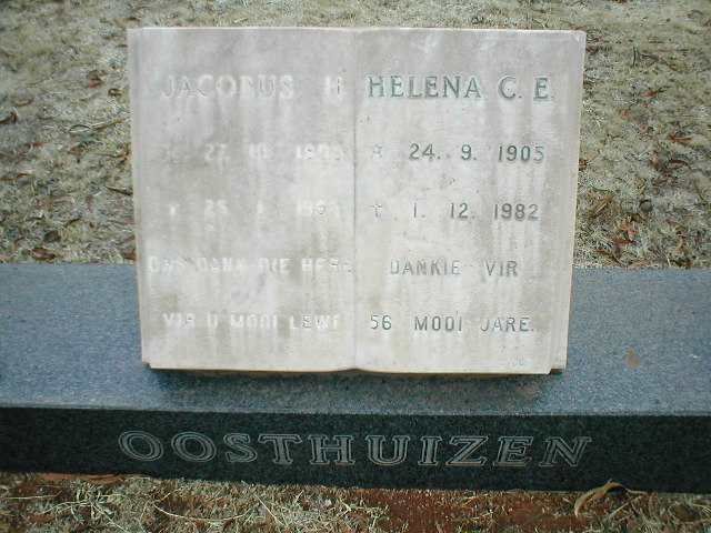 OOSTHUIZEN Jacobus H. &amp; Helena C. 1905-1982