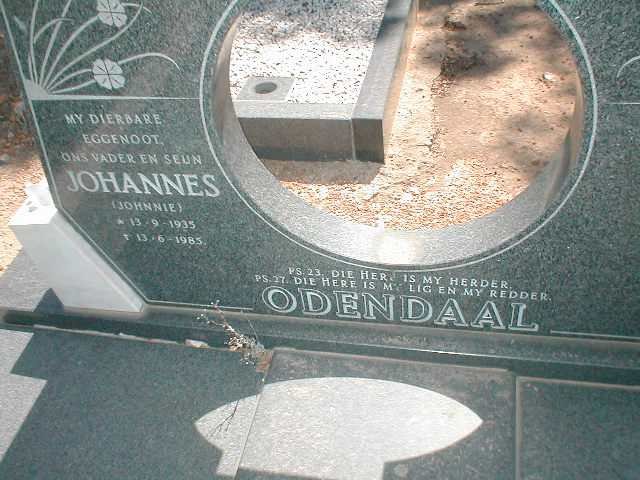 ODENDAAL Johannes 1935-1985