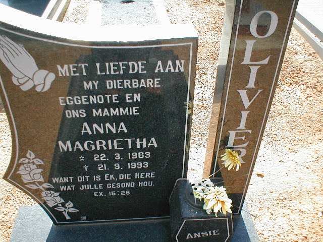 OLIVIER Anna Magrietha 1963-1993