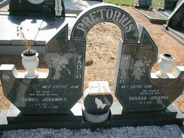 PRETORIUS Daniel Johannes 1931-1980 &amp; Susara Johanna 1943-