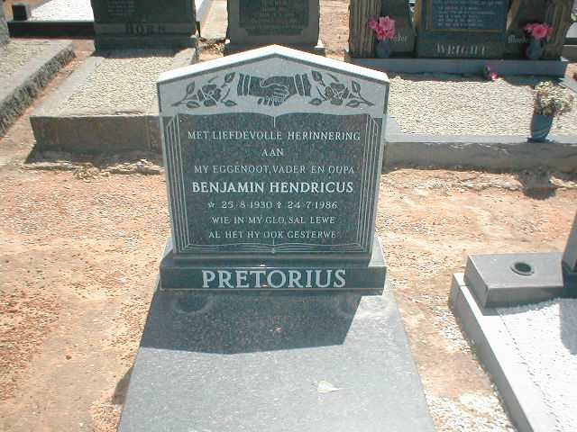PRETORIUS Benjamin Hendricus 1930-1986