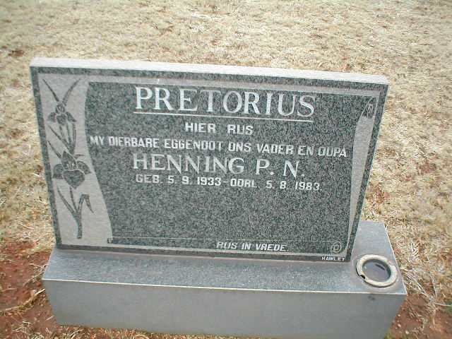PRETORIUS Henning P.N. 1933-1983