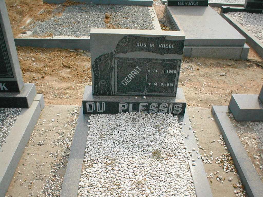 PLESSIS Gerrit, du 1966-1981