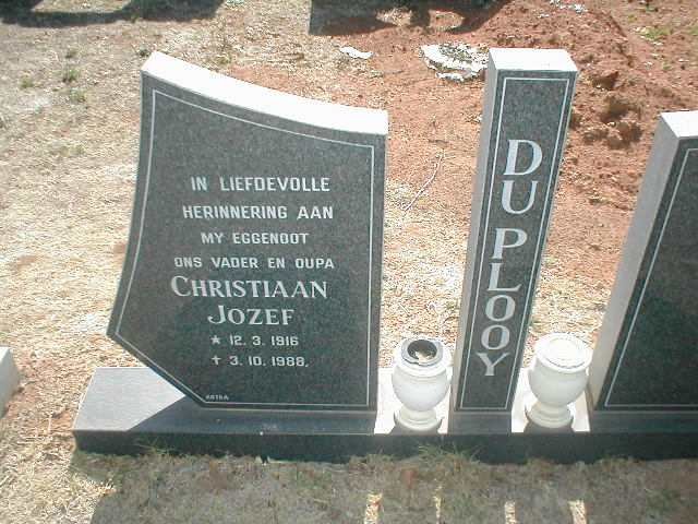 PLOOY Christiaan Jozef, du 1916 - 1988