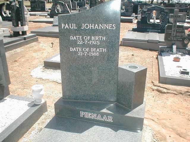 PIENAAR Paul Johannes 1925-1988