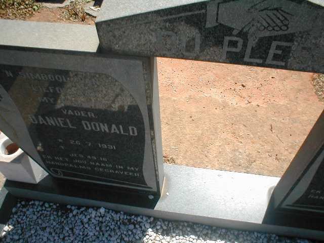 PLESSIS Daniel Donald, du 1931-