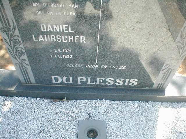PLESSIS Daniel Laubscher, du 1921-1993