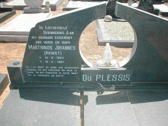 PLESSIS Marthinus Johannes, du 1929-1987