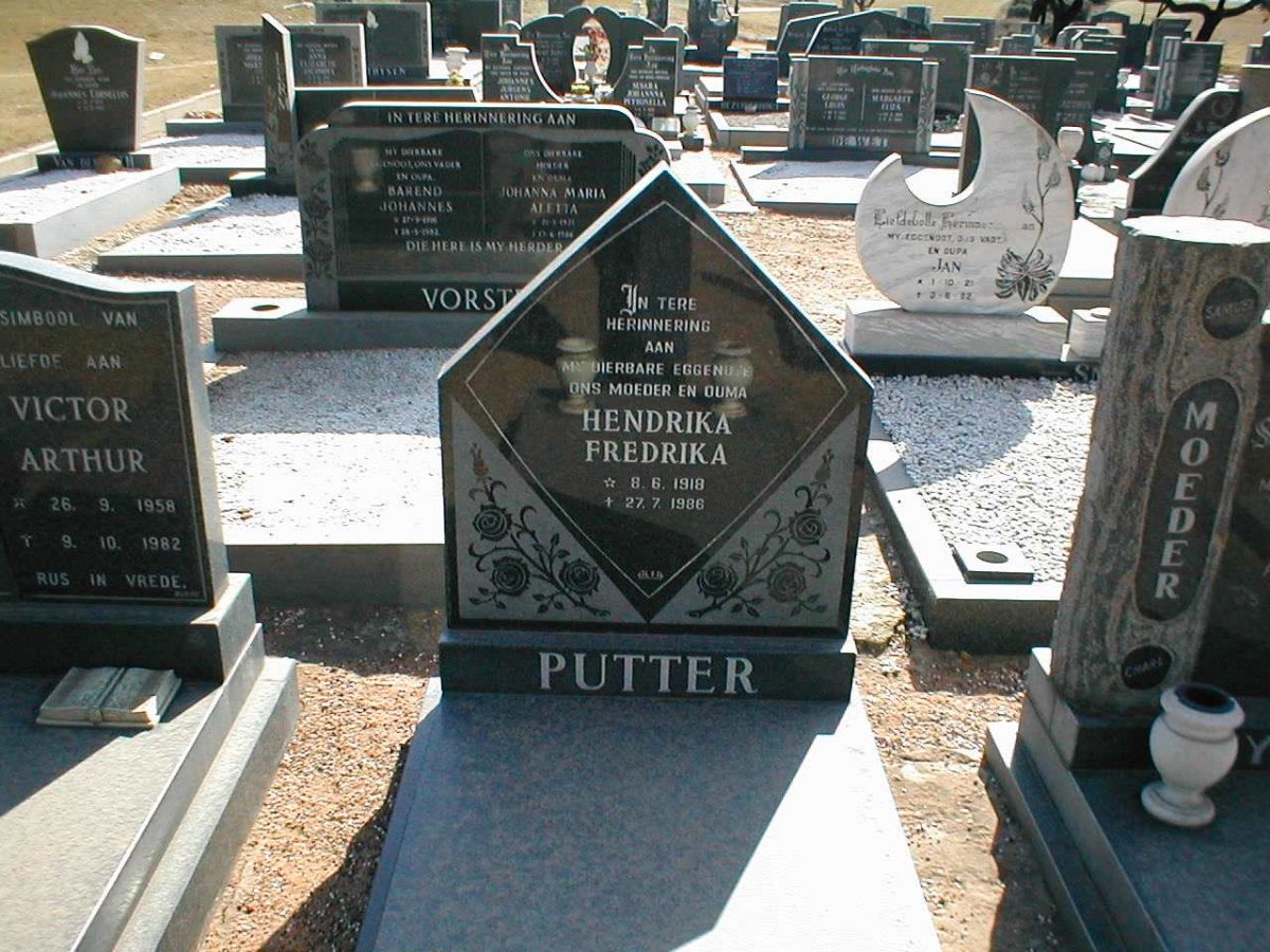 PUTTER Hendrika Frederika 1918-1986