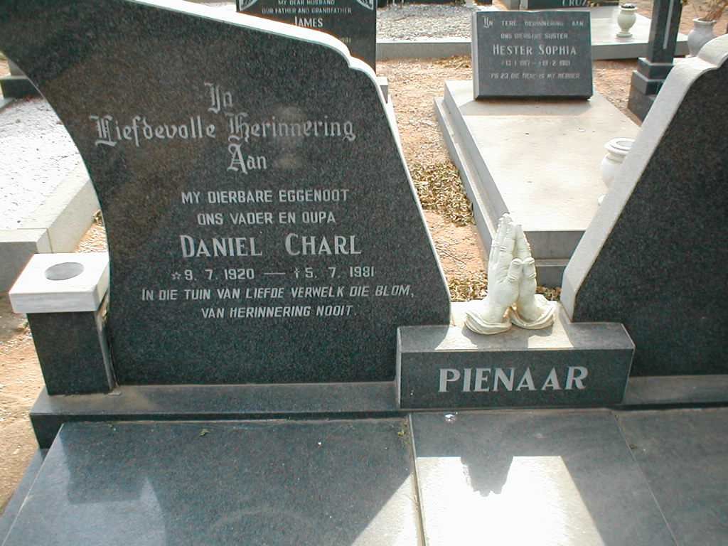 PIENAAR Daniel Charl 1920-1981