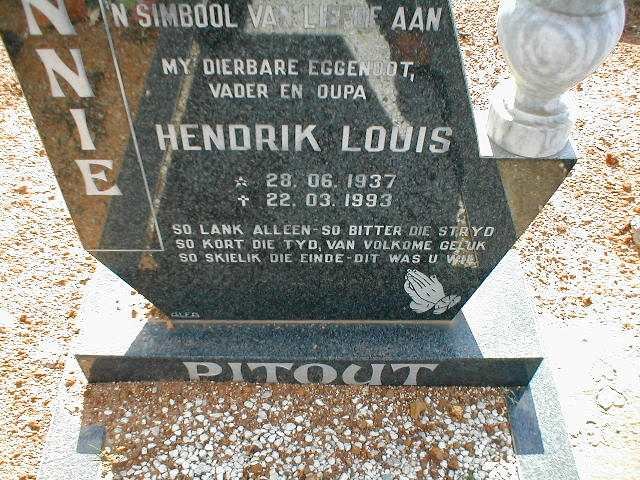 PITOUT Hendrik Louis 1937-1993