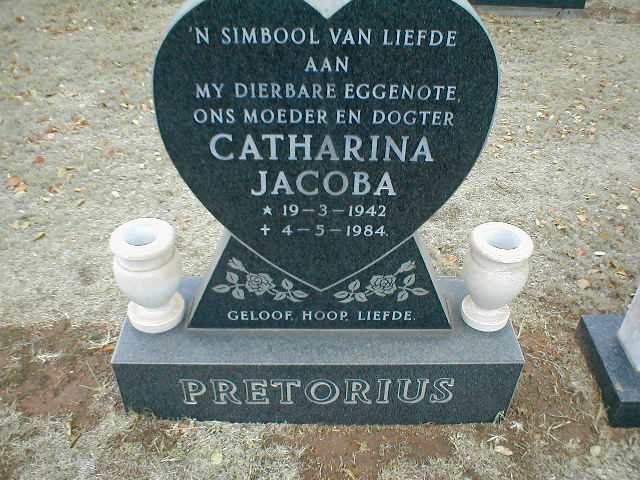 PRETORIUS Catharina Jacoba 1942-1984