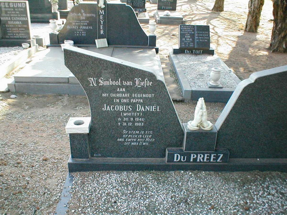 PREEZ Jacobus Daniel, du 1940-1983