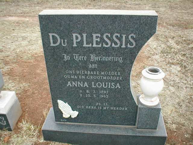 PLESSIS Anna Louisa, du 1897-1985