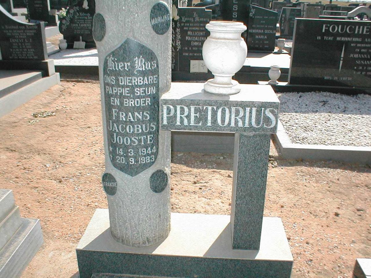 PRETORIUS Frans Jacobus Jooste 1944-1983
