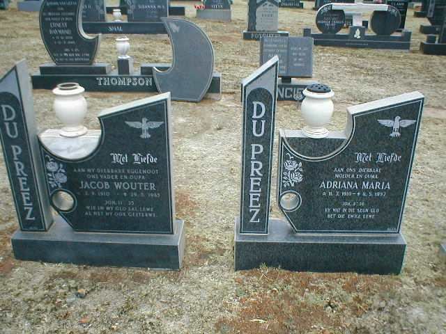 PREEZ Jacob Wouter, du 1910-1985 &amp; Adriana Maria 1910-1997