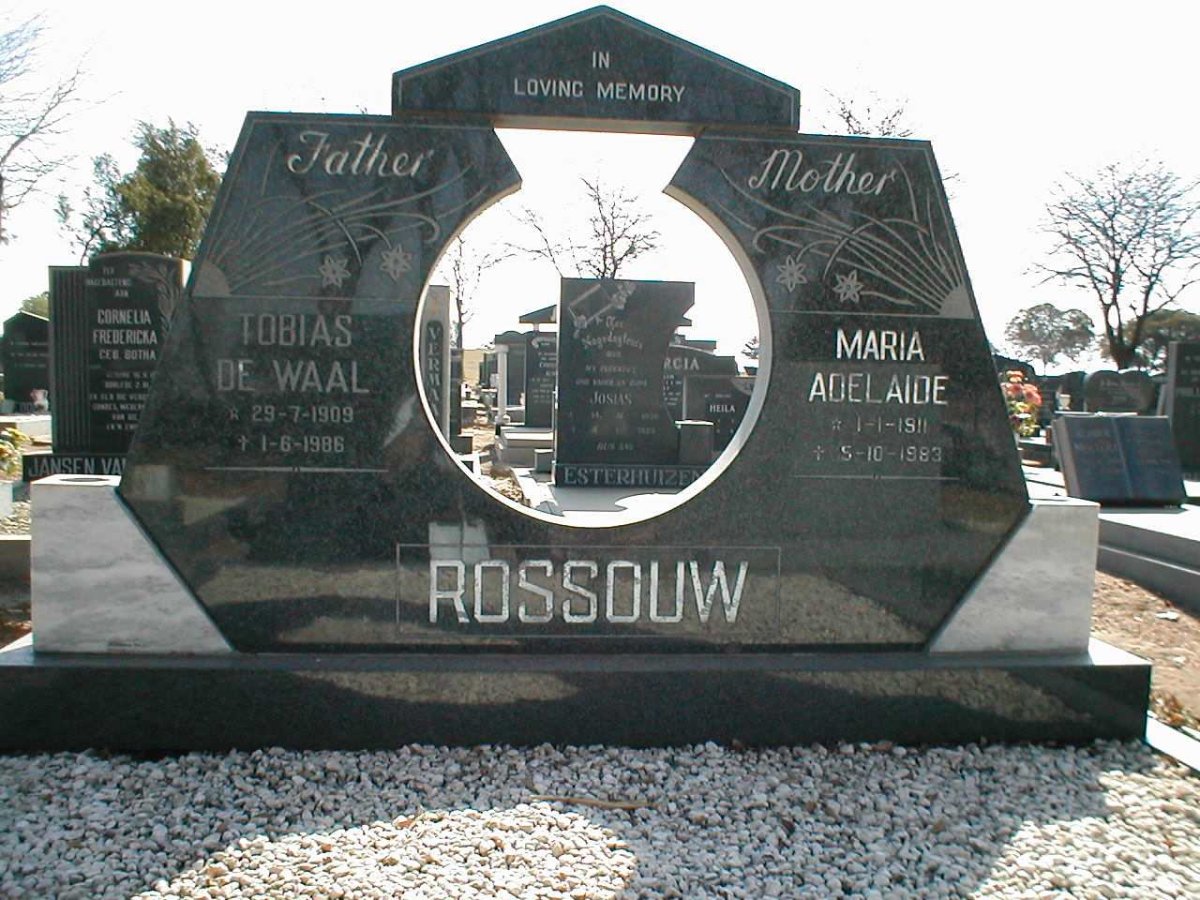 ROSSOUW Tobias de Waal 1909-1986 &amp; Maria Adelaide 1911-1983