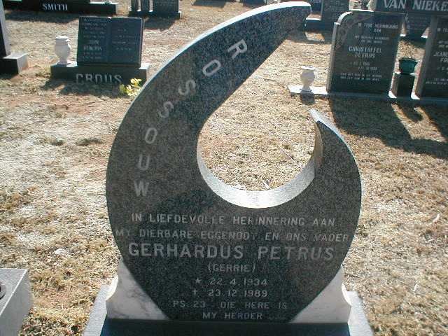 ROSSOUW Gerhardus Petrus 1934-1989