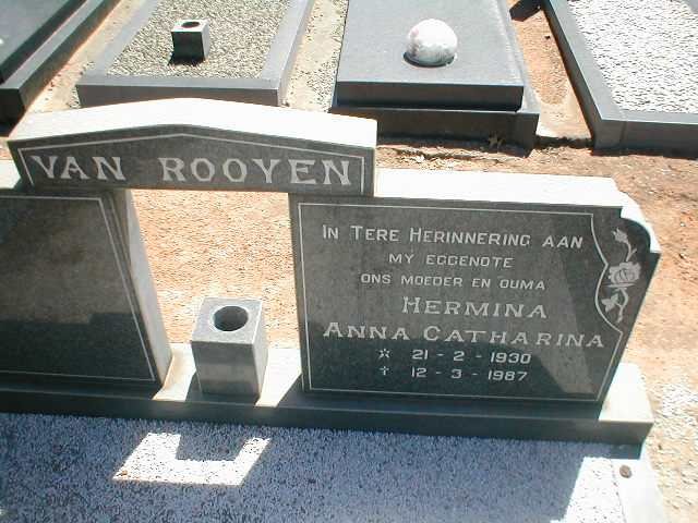 ROOYEN Hermina Anna Catharina, van 1930-1987