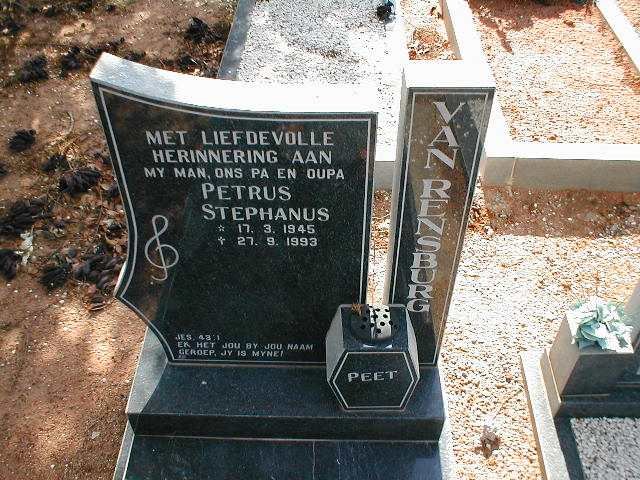 RENSBURG Petrus Stephanus, van 1945-1993