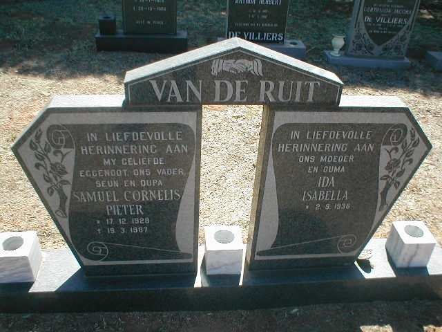 RUIT Samuel Cornelis Pieter, van de 1928-1987 &amp; Ida Isabella 1938-