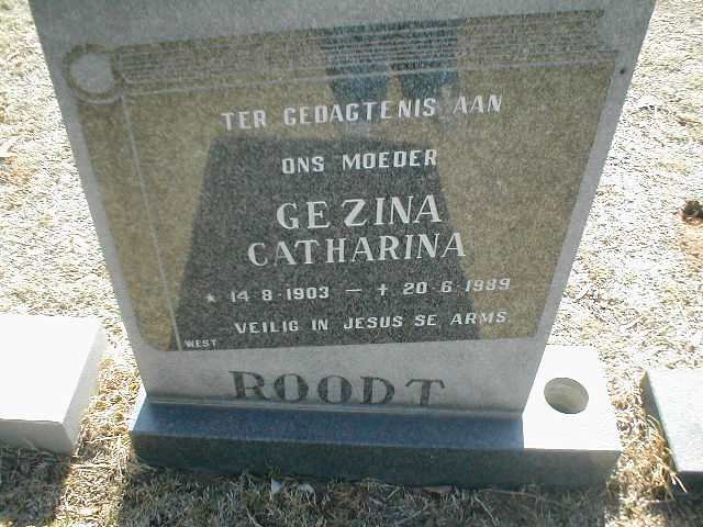 ROODT Gezina Catharina 1903-1989