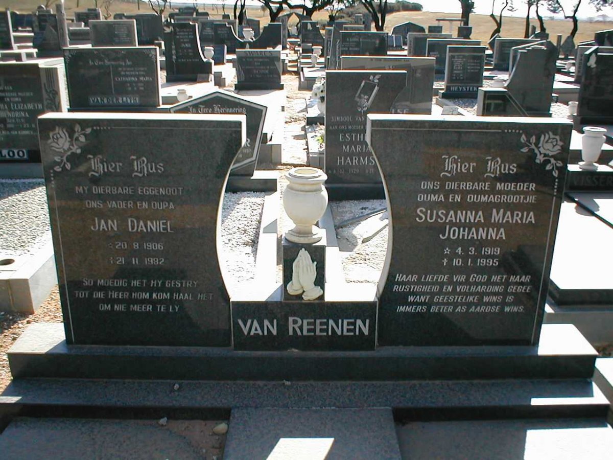 REENEN Jan Daniel, van 1906-1982 &amp; Susanna Maria Johanna 1919-1995