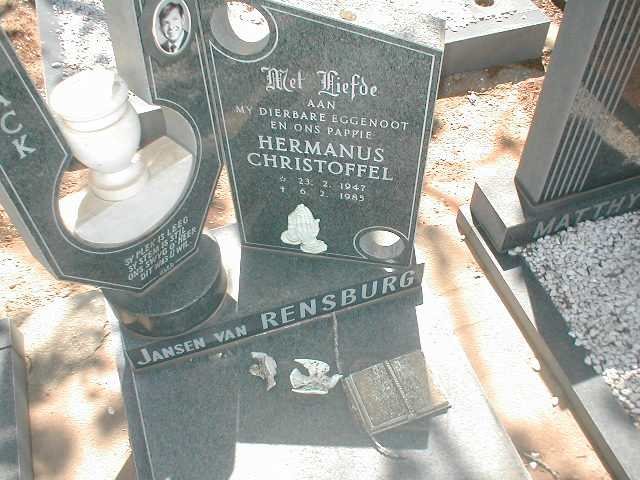 RENSBURG Hermanus Christoffel, Jansen van 1947-1985