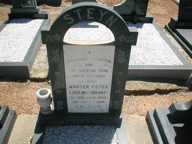 STEYN Wouter Pieter Eugene 1958-1986