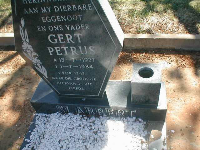 SLABBERT Gert Petrus 1927-1984